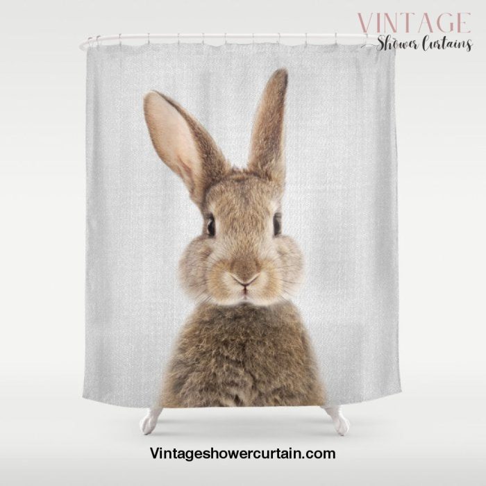 Rabbit - Colorful Shower Curtain Offical Vintage Shower Curtain Merch