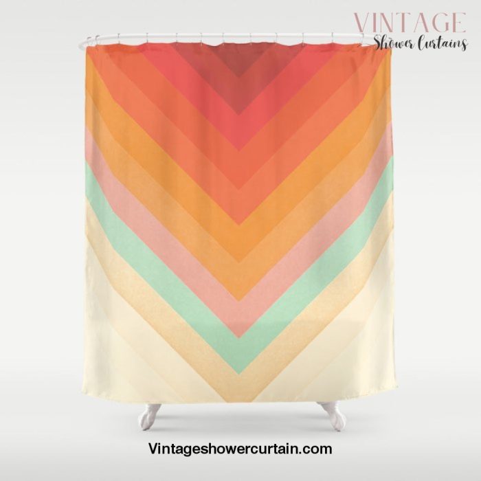 Rainbow Chevrons Shower Curtain Offical Vintage Shower Curtain Merch