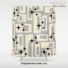 Retro Mid Century Modern Abstract Pattern 576 Gray Black Shower Curtain Offical Vintage Shower Curtain Merch