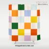 Retro Rainbow Checkerboard Shower Curtain Offical Vintage Shower Curtain Merch