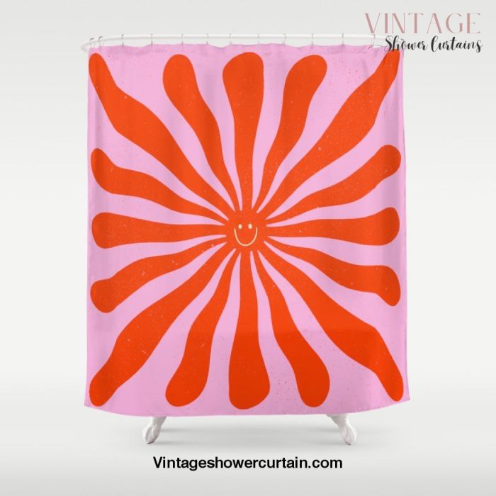 Retro Sun Vintage 70s Shower Curtain Offical Vintage Shower Curtain Merch