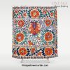 Shakhrisyabz Suzani Uzbekistan Antique Embroidery Print Shower Curtain Offical Vintage Shower Curtain Merch