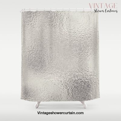 Simply Metallic in Silver Shower Curtain Offical Vintage Shower Curtain Merch