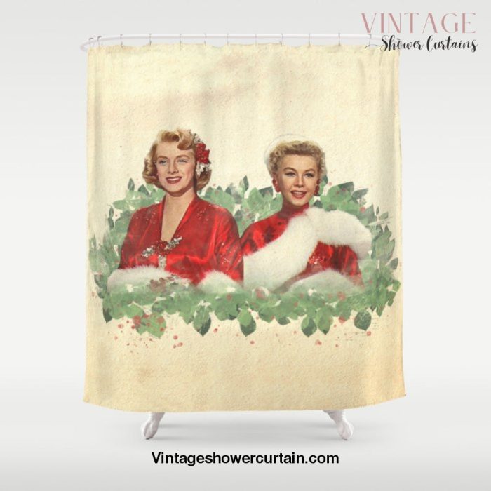 Sisters - A Merry White Christmas Shower Curtain Offical Vintage Shower Curtain Merch