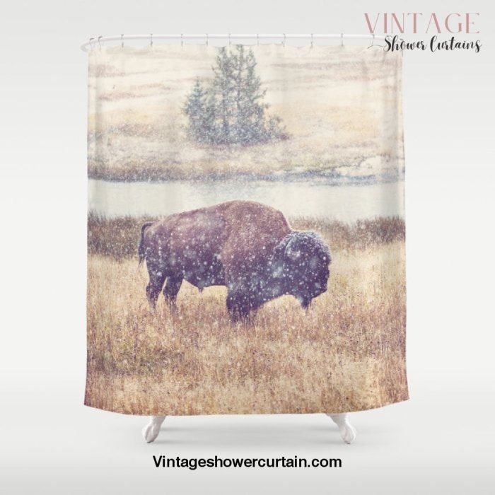 Snow Buffalo x Montana Landscape Photography Shower Curtain Offical Vintage Shower Curtain Merch