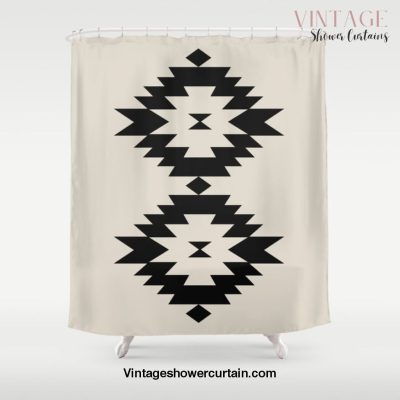 Southwestern Minimalism - Black Shower Curtain Offical Vintage Shower Curtain Merch