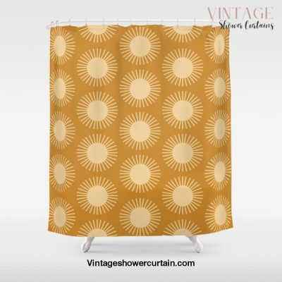 Sun Pattern II Shower Curtain Offical Vintage Shower Curtain Merch