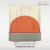 Sunrise / Sunset I - Orange & Black Shower Curtain Offical Vintage Shower Curtain Merch