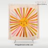 Sunshine â€“ Retro Ochre Palette Shower Curtain Offical Vintage Shower Curtain Merch