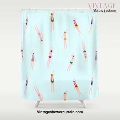 Swimmers in the pool Shower Curtain Offical Vintage Shower Curtain Merch