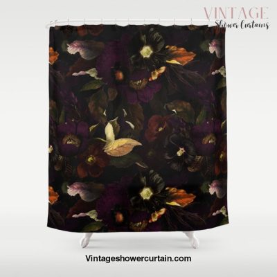 The Darkest Dutch Vintage Flowers Garden Shower Curtain Offical Vintage Shower Curtain Merch