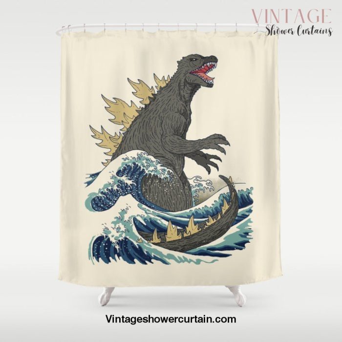 The Great Monster Off Kanagawa Shower Curtain Offical Vintage Shower Curtain Merch