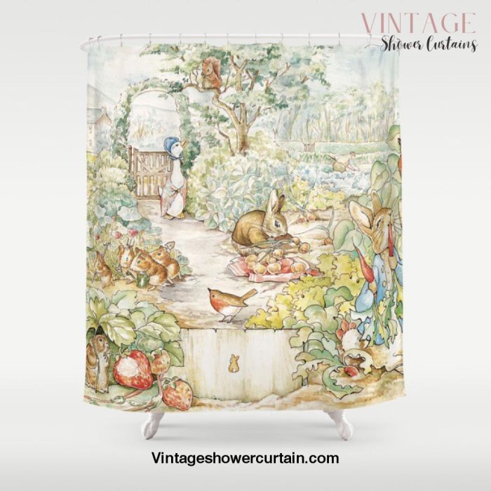 The World Of Beatrix Potter Shower Curtain Offical Vintage Shower Curtain Merch