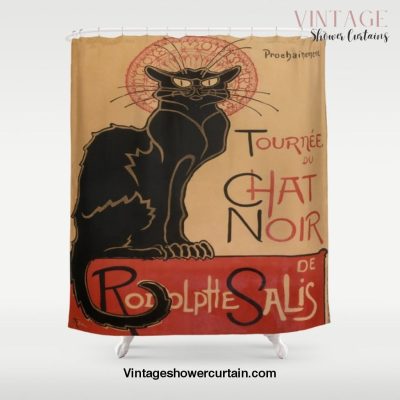 Theophile Steinlen's Tournee du Chat Noir de Rodolphe Salis Shower Curtain Offical Vintage Shower Curtain Merch