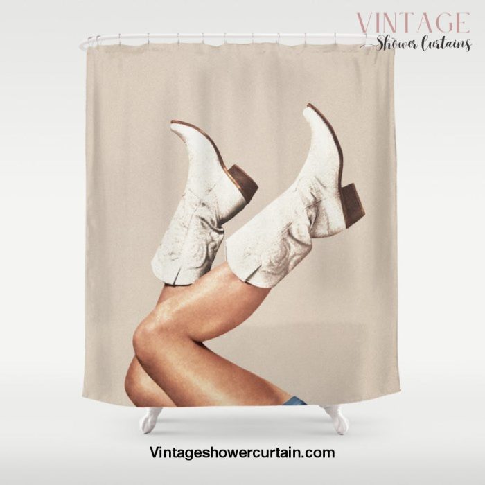 These Boots - Neutral / Beige Shower Curtain Offical Vintage Shower Curtain Merch