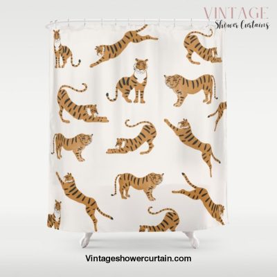 Tiger Print Shower Curtain Offical Vintage Shower Curtain Merch