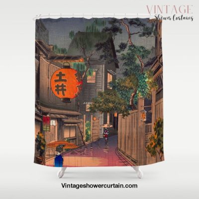 Tsuchiya Koitsu - Evening at Ushigome - Japanese Vintage Woodblock Painting Shower Curtain Offical Vintage Shower Curtain Merch