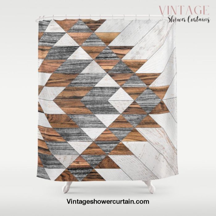 Urban Tribal Pattern No.12 - Aztec - Wood Shower Curtain Offical Vintage Shower Curtain Merch