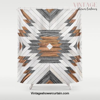 Urban Tribal Pattern No.8 - Aztec - Wood Shower Curtain Offical Vintage Shower Curtain Merch