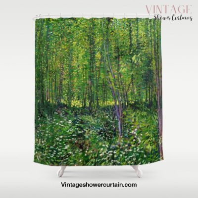 Vincent Van Gogh Trees and Undergrowth 1887 Shower Curtain Offical Vintage Shower Curtain Merch