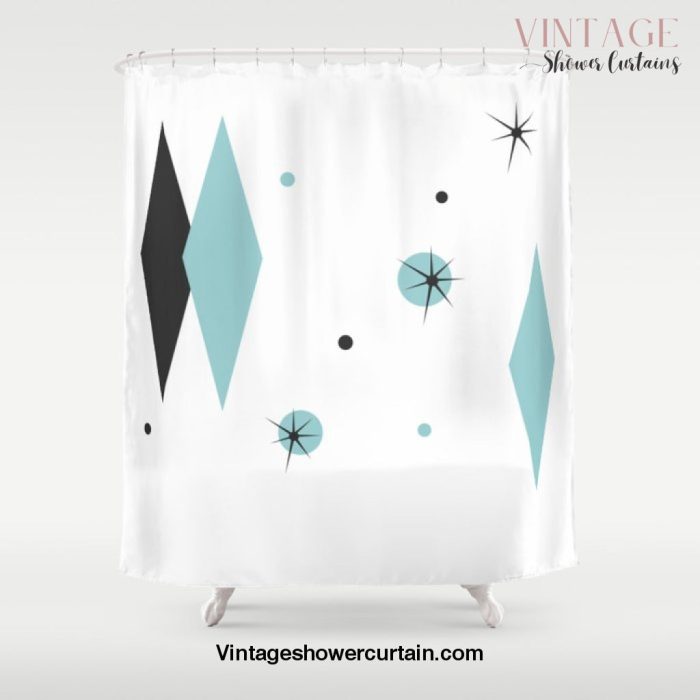 Vintage 1950s Mid Century Modern Design Shower Curtain Offical Vintage Shower Curtain Merch