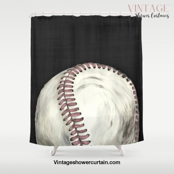 Vintage Baseball Art Shower Curtain Offical Vintage Shower Curtain Merch