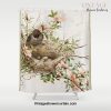 Vintage Bird with Eggs in Nest Shower Curtain Offical Vintage Shower Curtain Merch