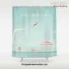 Vintage CÃ´te d'Azur Travel Poster Shower Curtain Offical Vintage Shower Curtain Merch