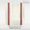 Vintage Country French Grainsack Red Stripes Creme Background Shower Curtain Offical Vintage Shower Curtain Merch