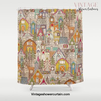 vintage gingerbread town Shower Curtain Offical Vintage Shower Curtain Merch