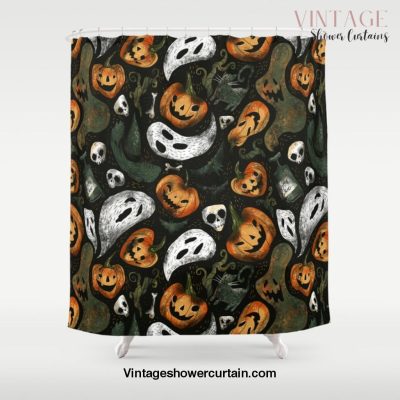 Vintage Halloween Shower Curtain Offical Vintage Shower Curtain Merch