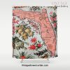 Vintage Map of Florida (1917) Shower Curtain Offical Vintage Shower Curtain Merch