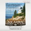 Vintage poster - Acadia National Park Shower Curtain Offical Vintage Shower Curtain Merch