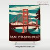 Vintage poster - San Francisco Shower Curtain Offical Vintage Shower Curtain Merch