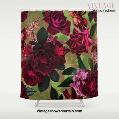 Vintage & Shabby Chic - Botanical Roses Summer Garden Shower Curtain Offical Vintage Shower Curtain Merch