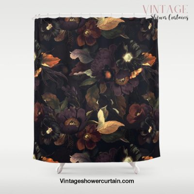 Vintage & Shabby Chic - Flowers at Night Shower Curtain Offical Vintage Shower Curtain Merch