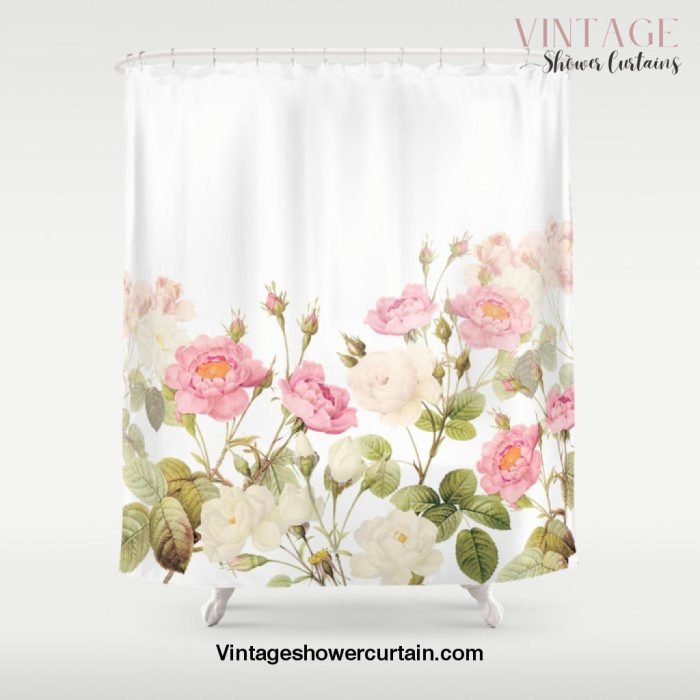 Vintage & Shabby Chic - Sepia Roses Flower Garden Shower Curtain Offical Vintage Shower Curtain Merch