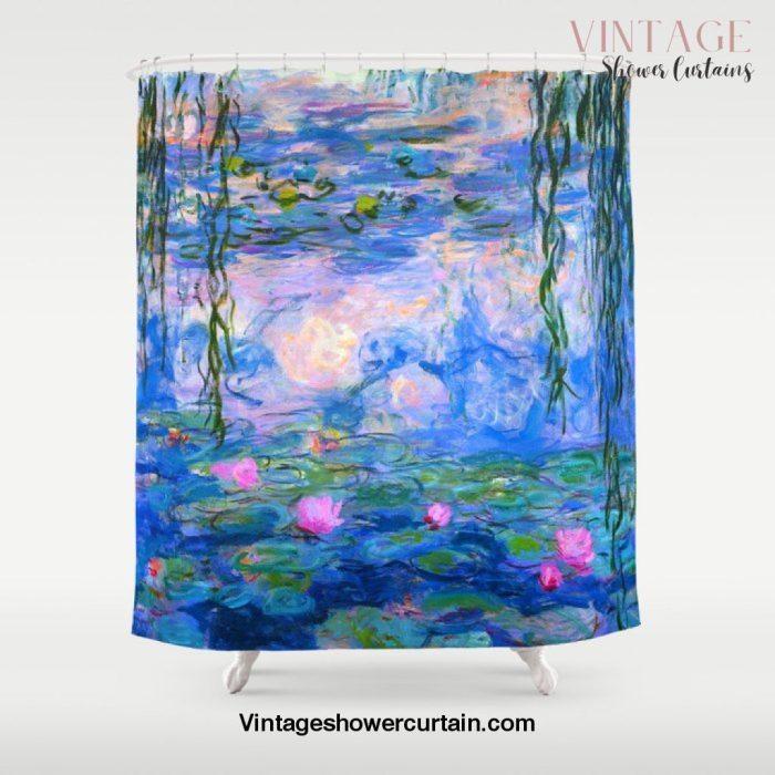 Water Lilies Claude Monet Restored Shower Curtain Offical Vintage Shower Curtain Merch