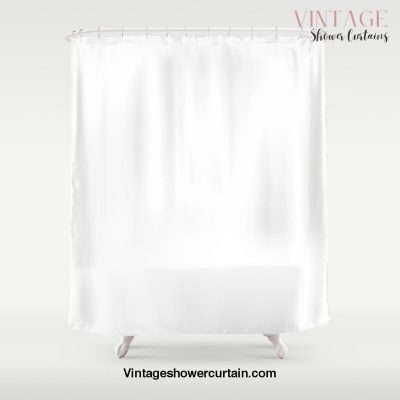 White Minimalist Solid Color Block Spring Summer Shower Curtain Offical Vintage Shower Curtain Merch