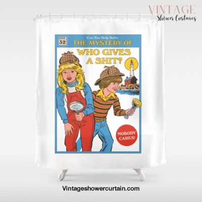 Who Gives a Sh*t? Shower Curtain Offical Vintage Shower Curtain Merch