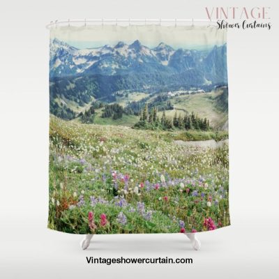 Wildflower Meadow Shower Curtain Offical Vintage Shower Curtain Merch