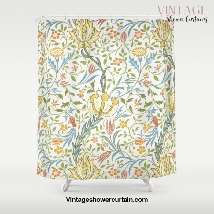 William Morris Flora Shower Curtain Offical Vintage Shower Curtain Merch