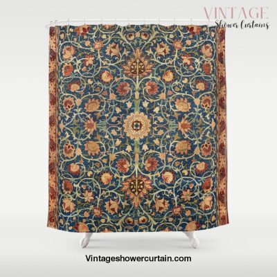 William Morris Floral Carpet Print Shower Curtain Offical Vintage Shower Curtain Merch