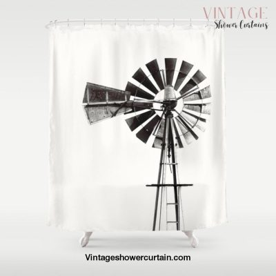 WINDMILL #3 Shower Curtain Offical Vintage Shower Curtain Merch