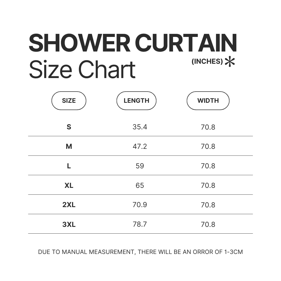 Shower Curtain Size Chart - vintageshowercurtain.com